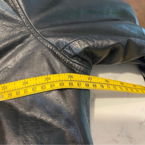 J. Crew Classic Men's Black Leather Flight Jacket Size XL - Picture 6 of 7